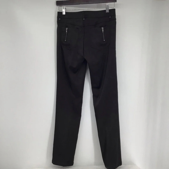 Cache Women’s Satin Pants Black Straight Leg Mid-Rise NWT Size 4 - Picture 2 of 10